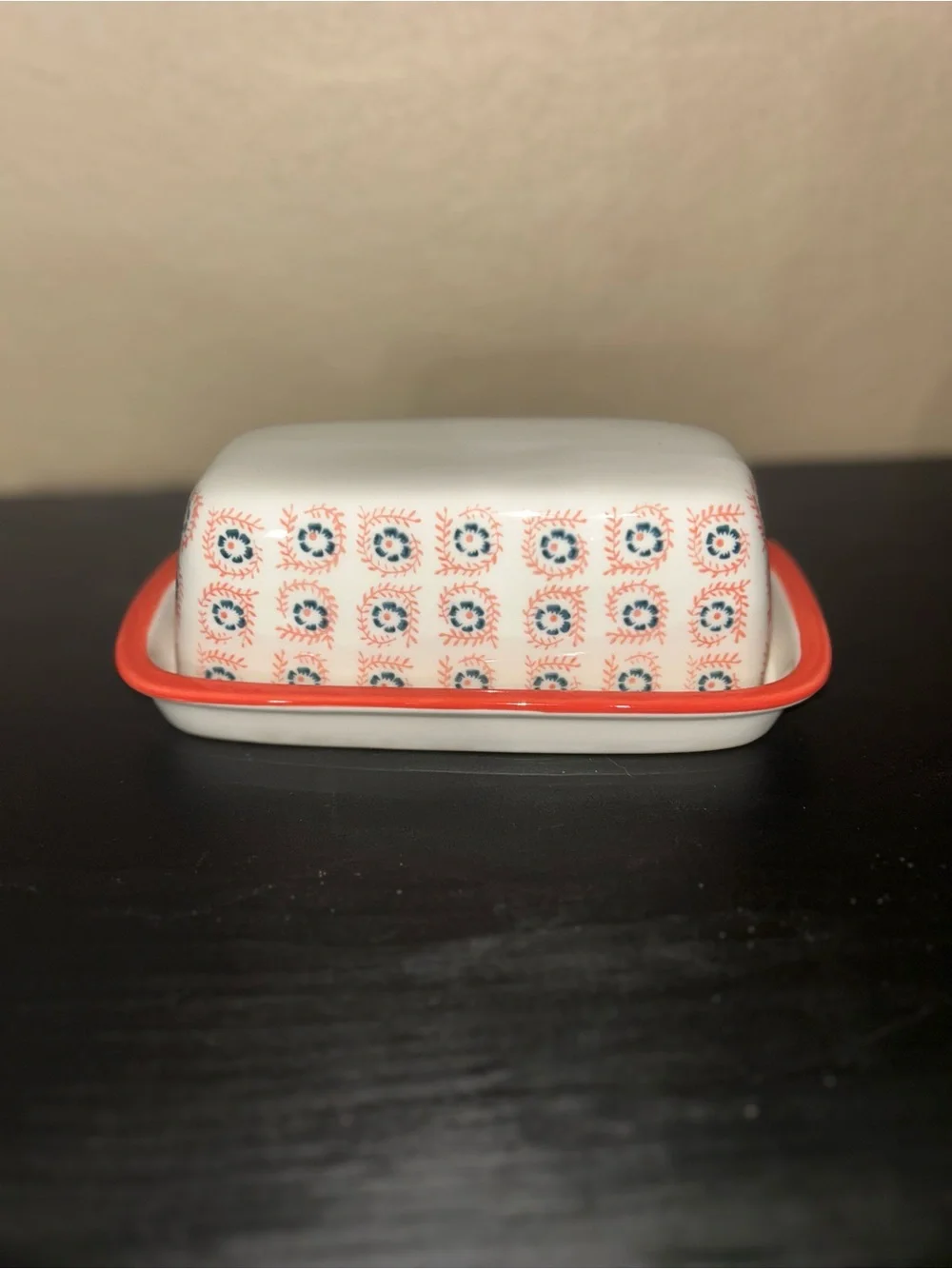 Target Threshold Ceramic Boho/Cottagecore Floral Butter Dish - Picture 5 of 5